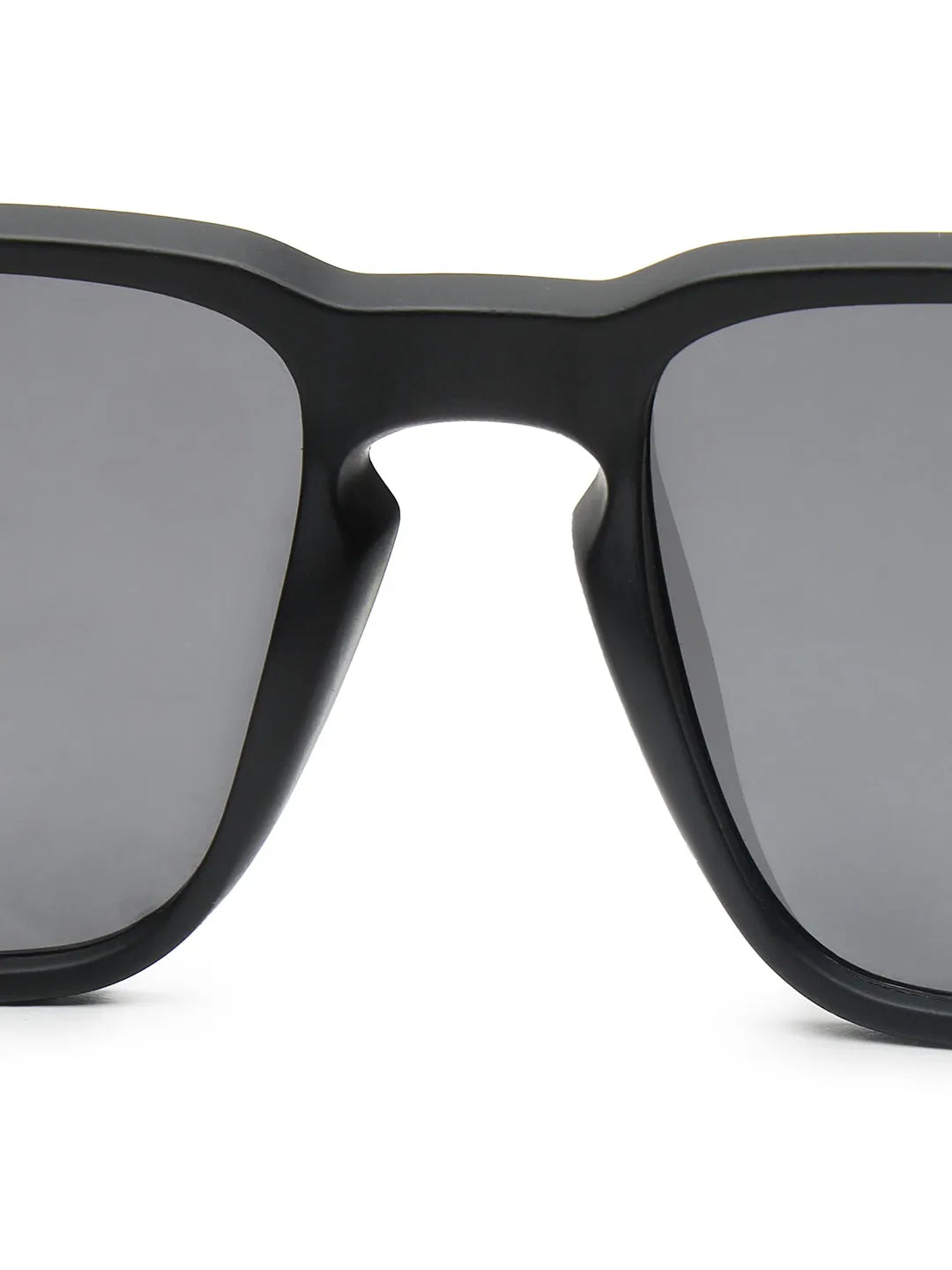 DragGo | Black Medium Full Rim Rectangle Sports for Men & Women [Polarized]