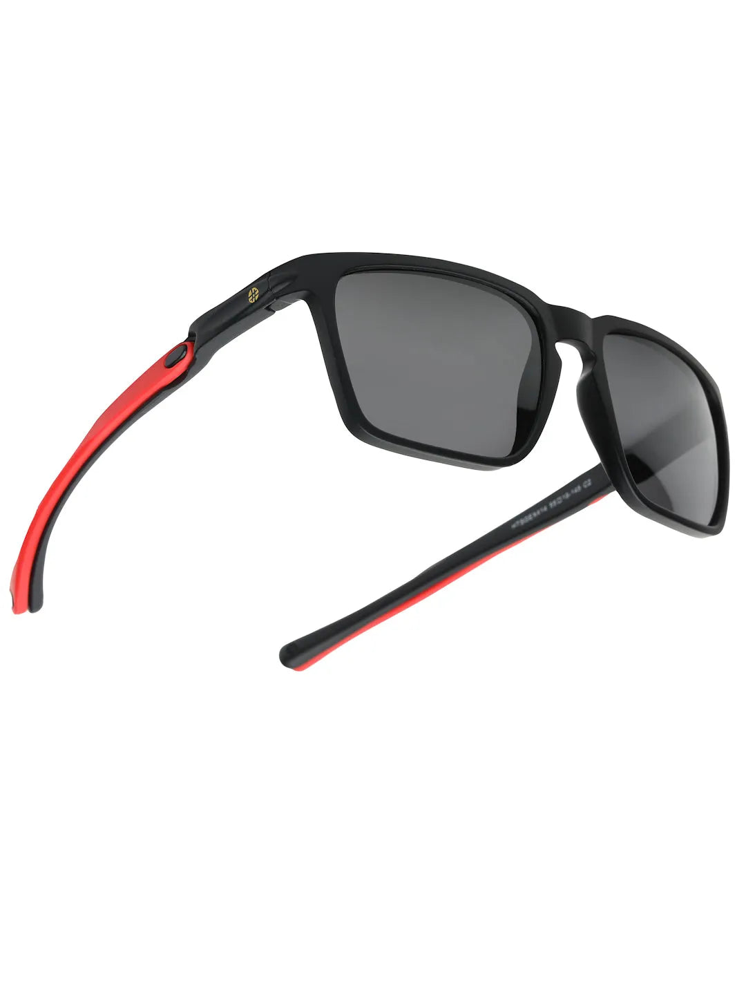 DragGo | Black Medium Full Rim Rectangle Sports for Men & Women [Polarized]