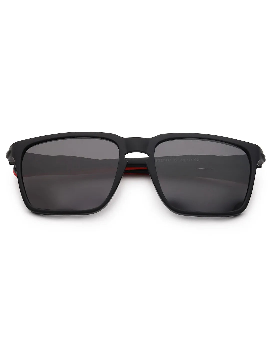 DragGo | Black Medium Full Rim Rectangle Sports for Men & Women [Polarized]