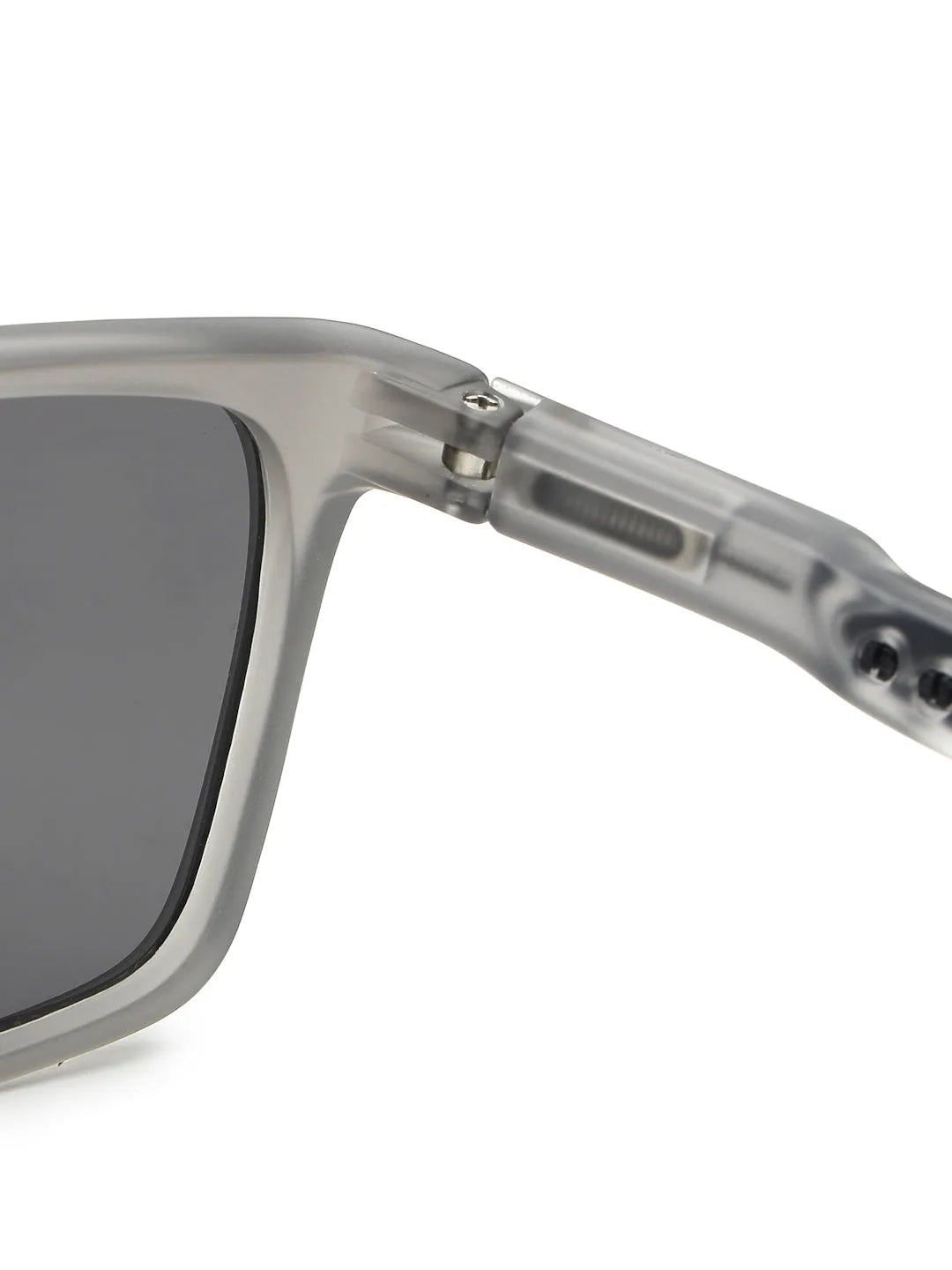 DragGo | Grey Medium Full Rim Rectangle Sports for Men & Women Temple Tip Color Black [Polarized]