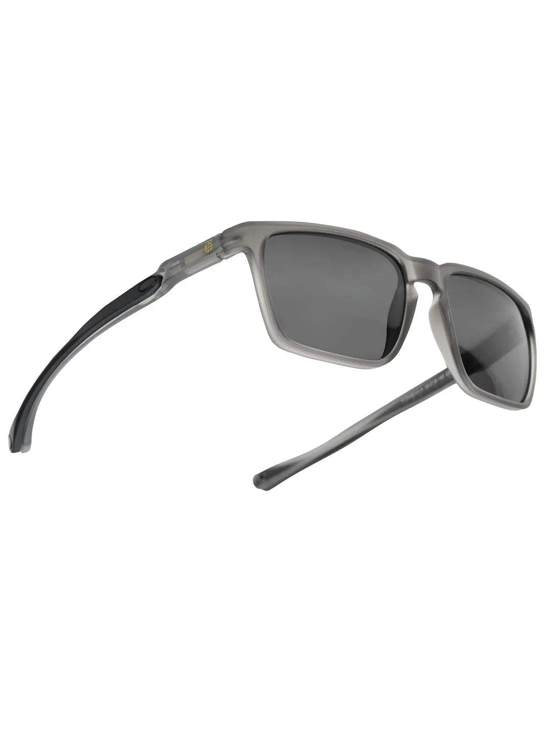 DragGo | Grey Medium Full Rim Rectangle Sports for Men & Women Temple Tip Color Black [Polarized]