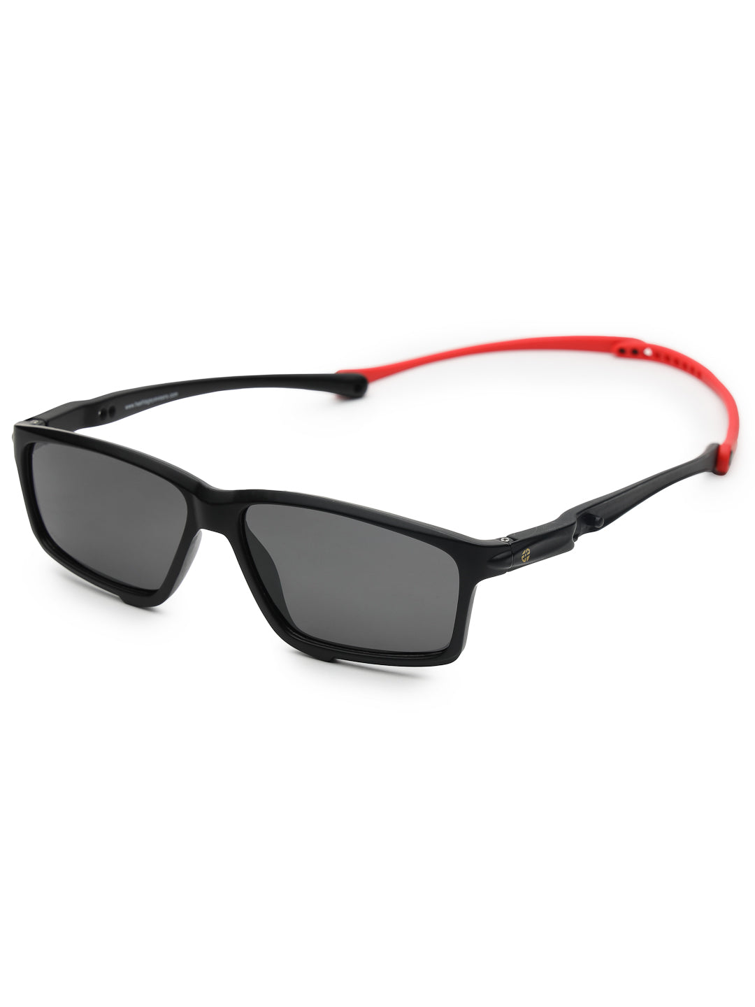 H2R | Black Medium Full Rim Rectangle Sports for Men & Women [Polarized]