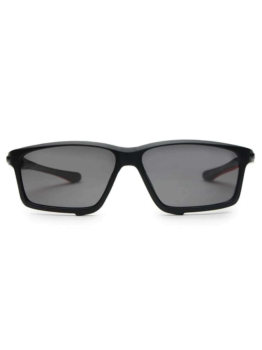 H2R | Black Medium Full Rim Rectangle Sports for Men & Women [Polarized]