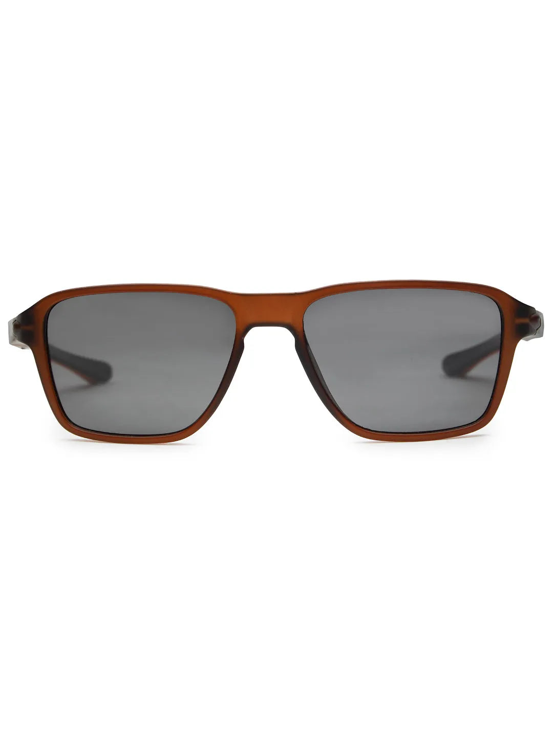 Rift | Brown Large Full Rim Rectangle Sports for Men & Women [Polarized]