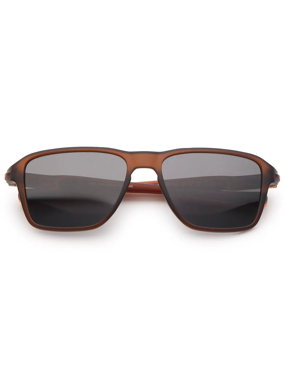Rift | Brown Large Full Rim Rectangle Sports for Men & Women [Polarized]