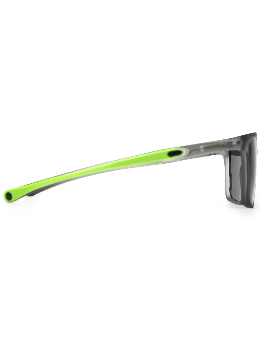 DragGo | Grey Medium Full Rim Rectangle Sports for Men & Women Temple Tip Color Green [Polarized]