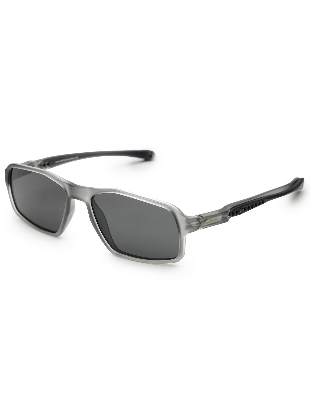 Sparks | Grey Large Full Rim Rectangle Sports for Men & Women Temple Tip Color Black [Polarized]