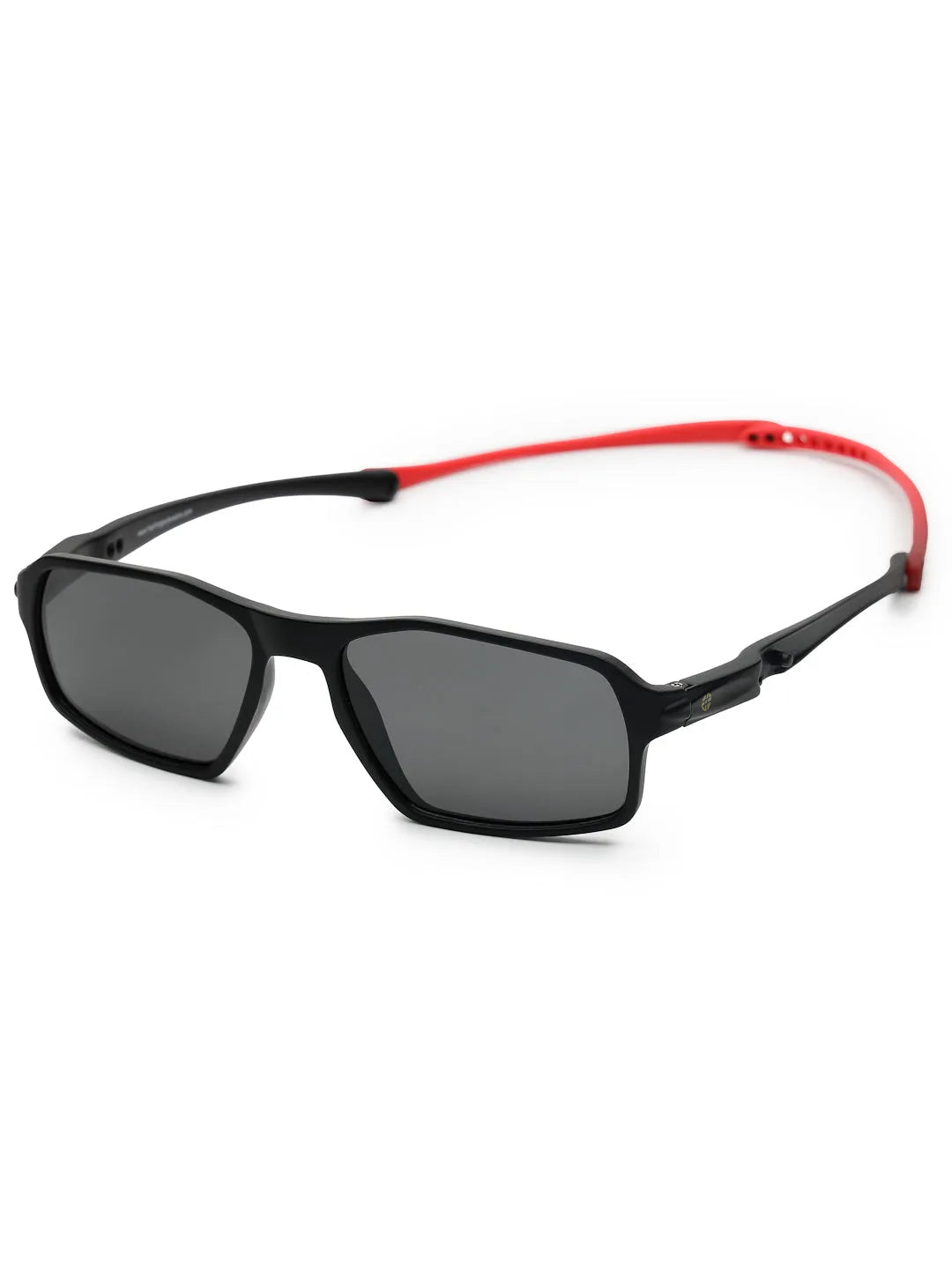 Sparks | Black Large Full Rim Rectangle Sports for Men & Women [Polarized]