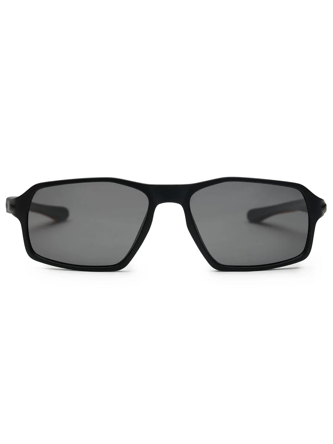 Sparks | Black Large Full Rim Rectangle Sports for Men & Women [Polarized]