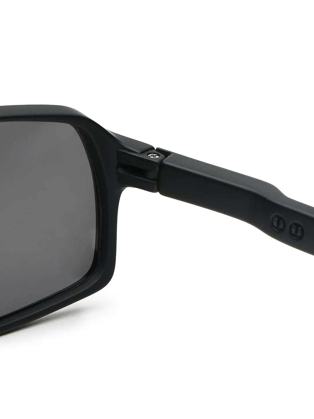 Sparks | Black Large Full Rim Rectangle Sports for Men & Women [Polarized]