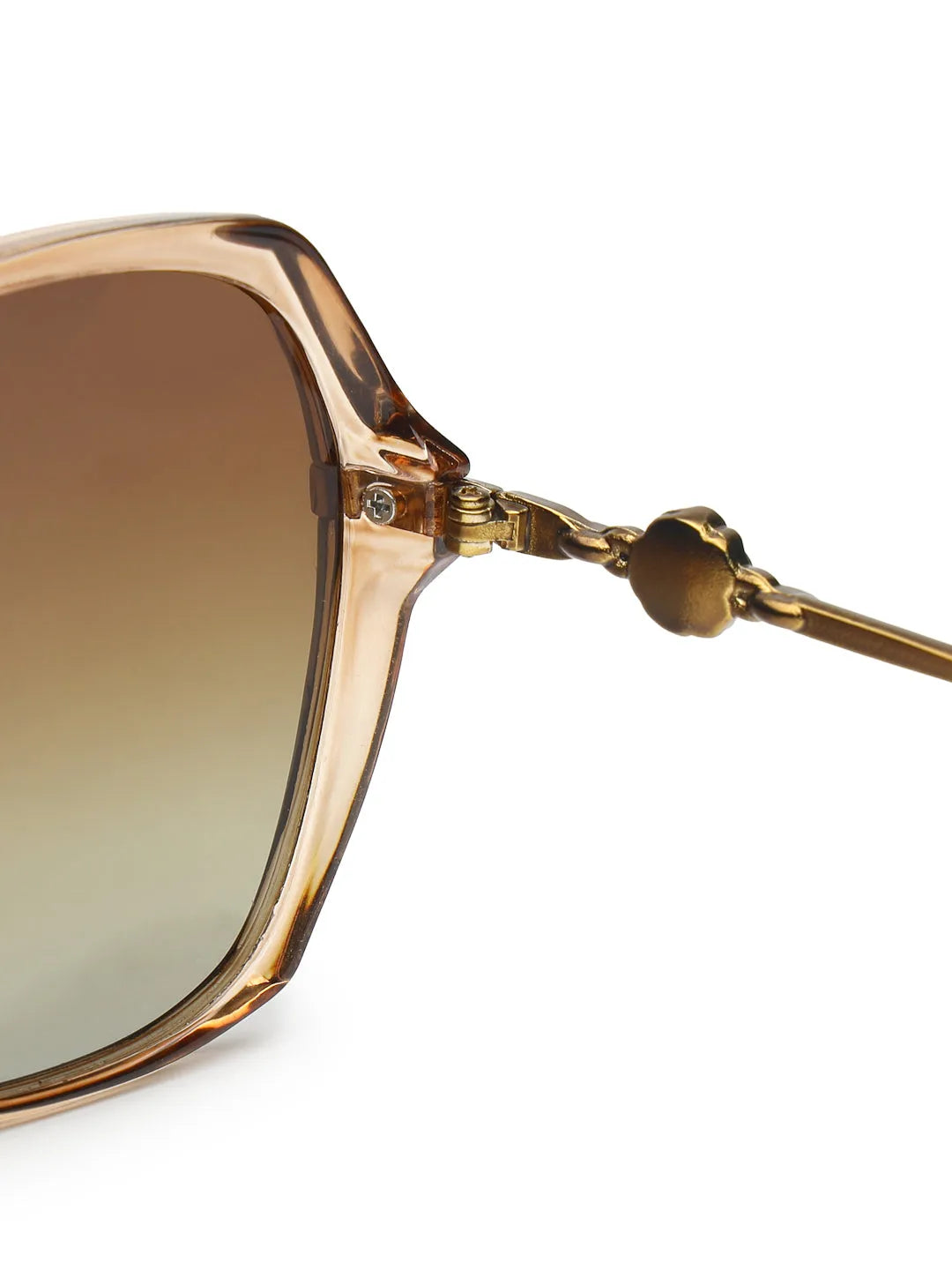 Gaelion | Gradient Brown Large Full Rim Square Sunglasses for Women [Polarized]