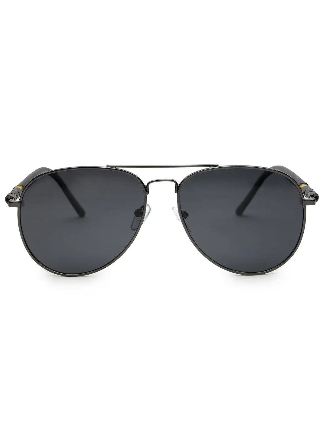 Vesper | Black Medium Full Rim Aviator Sunglasses for Men [Polarized]