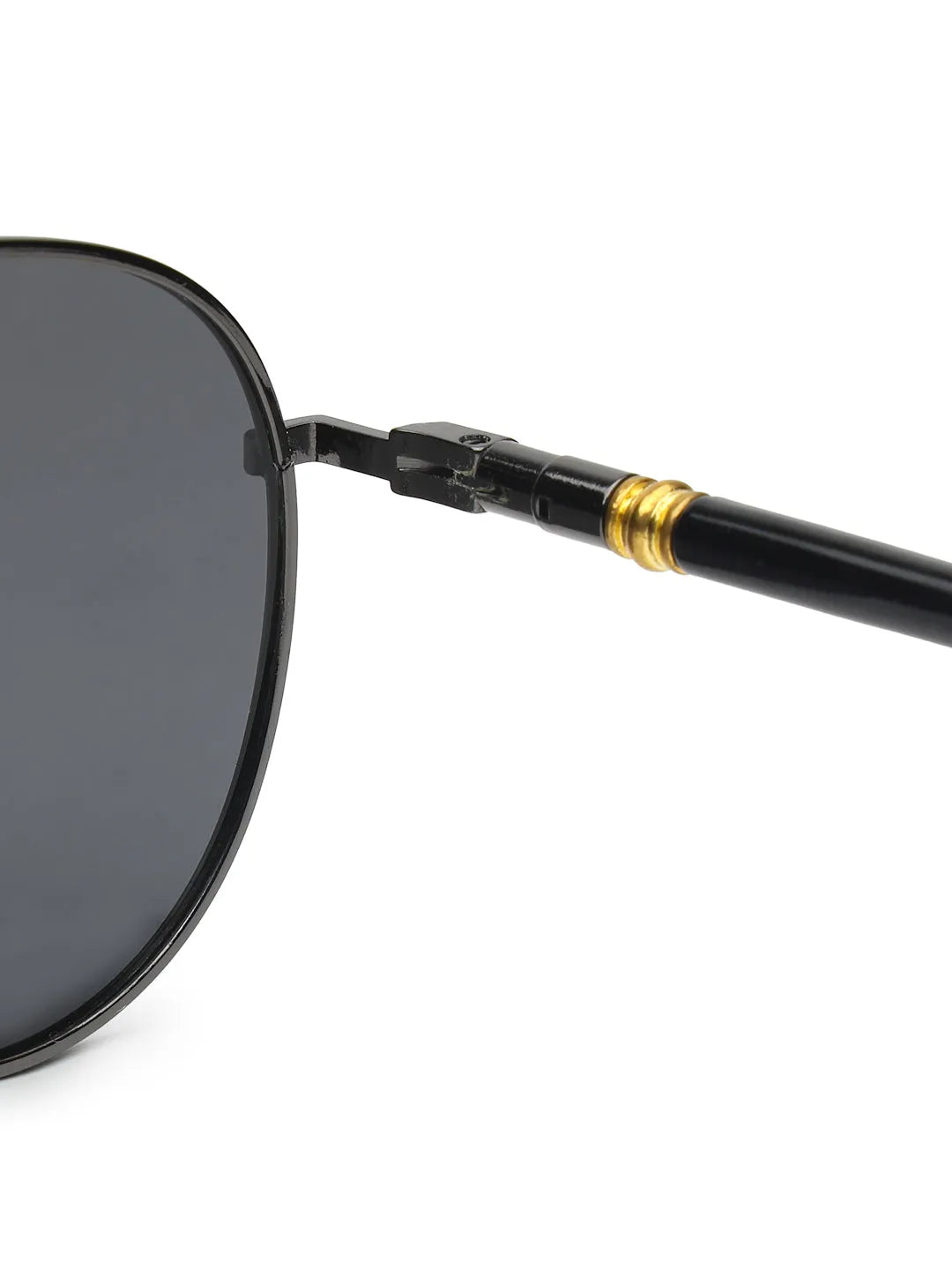 Vesper | Black Medium Full Rim Aviator Sunglasses for Men [Polarized]