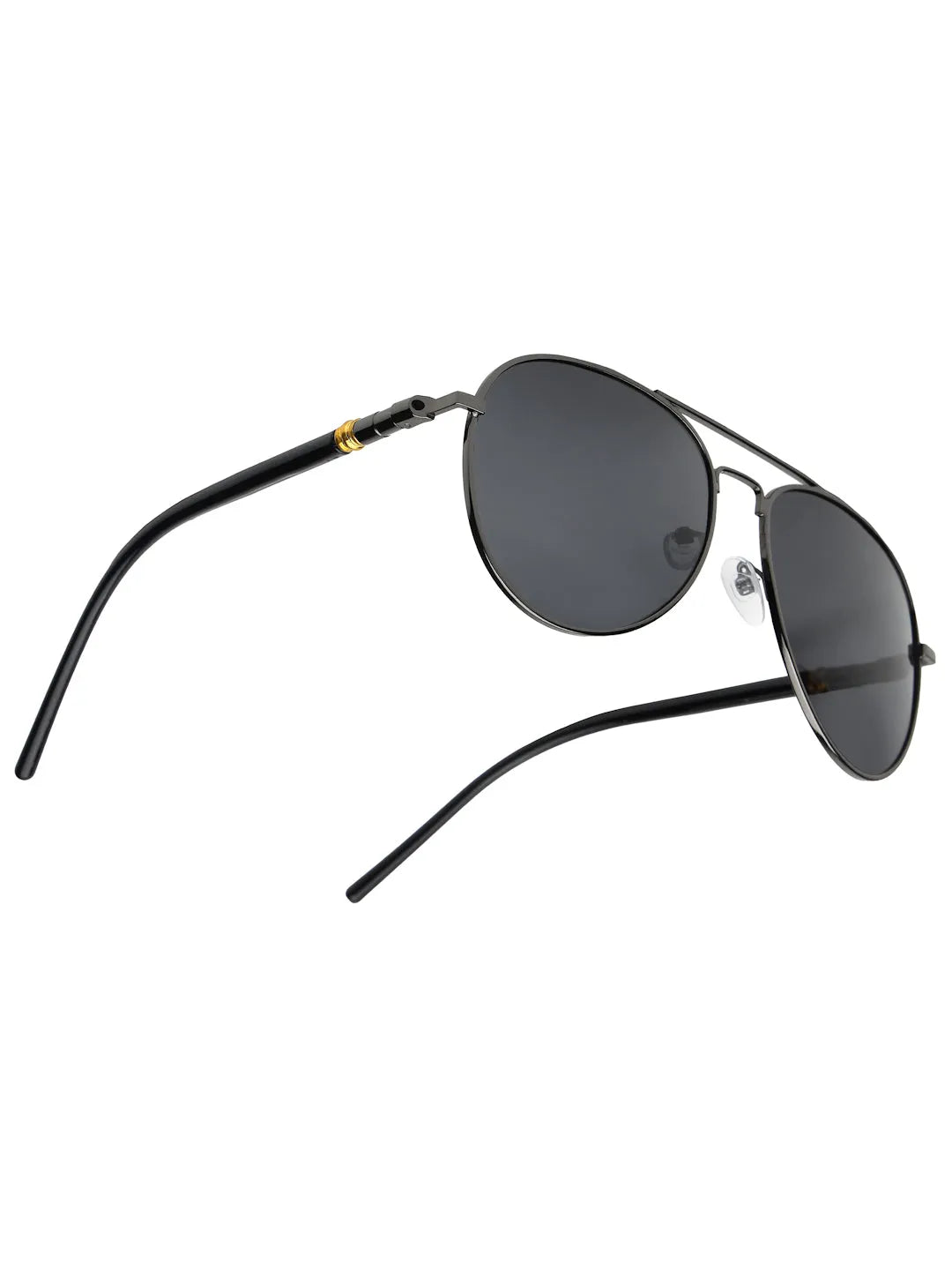 Vesper | Black Medium Full Rim Aviator Sunglasses for Men [Polarized]