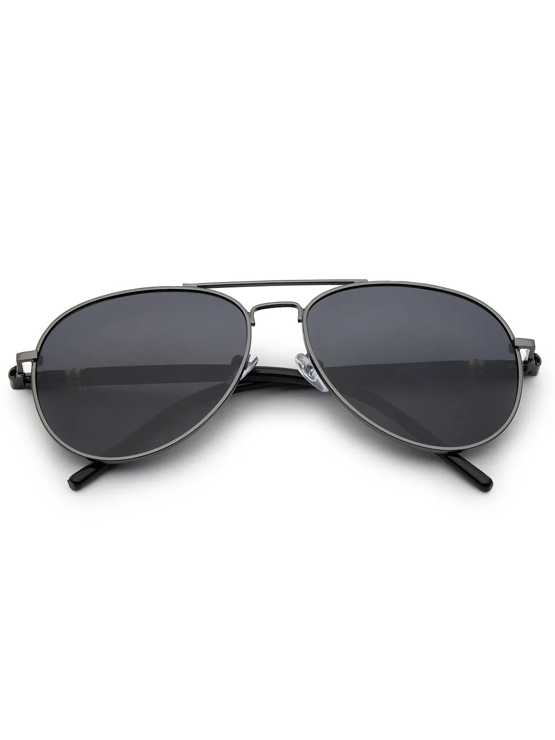 Vesper | Black Medium Full Rim Aviator Sunglasses for Men [Polarized]