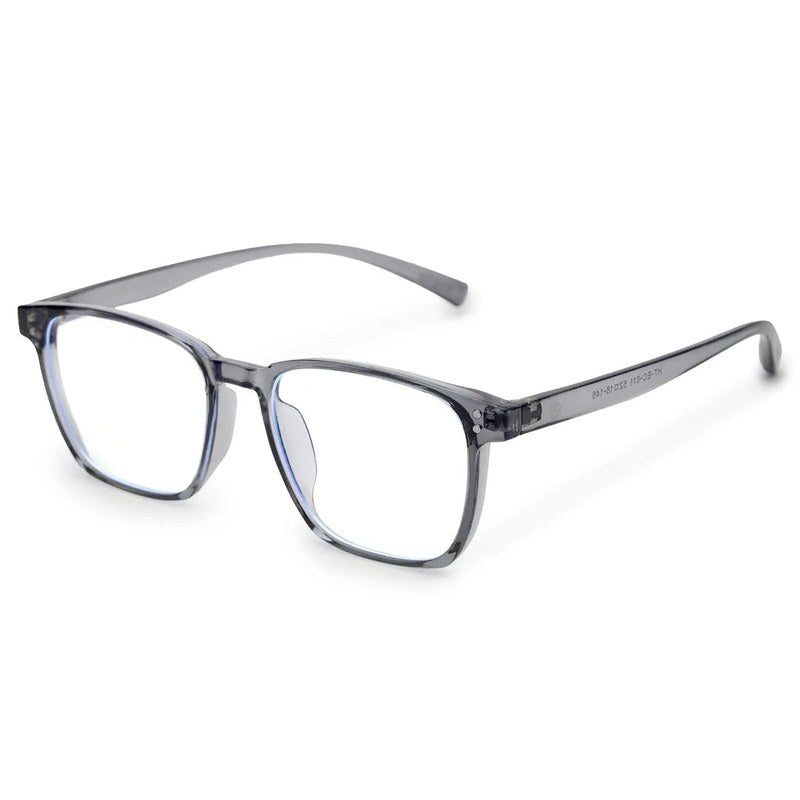 Novara Grey Medium Full Rim Wayfarer Computer Glasses for Men & Women — Hashtag Eyewears