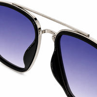 Reeon | Gradient Grey Medium Full Rim Square Sunglasses for Men [UV-protected]