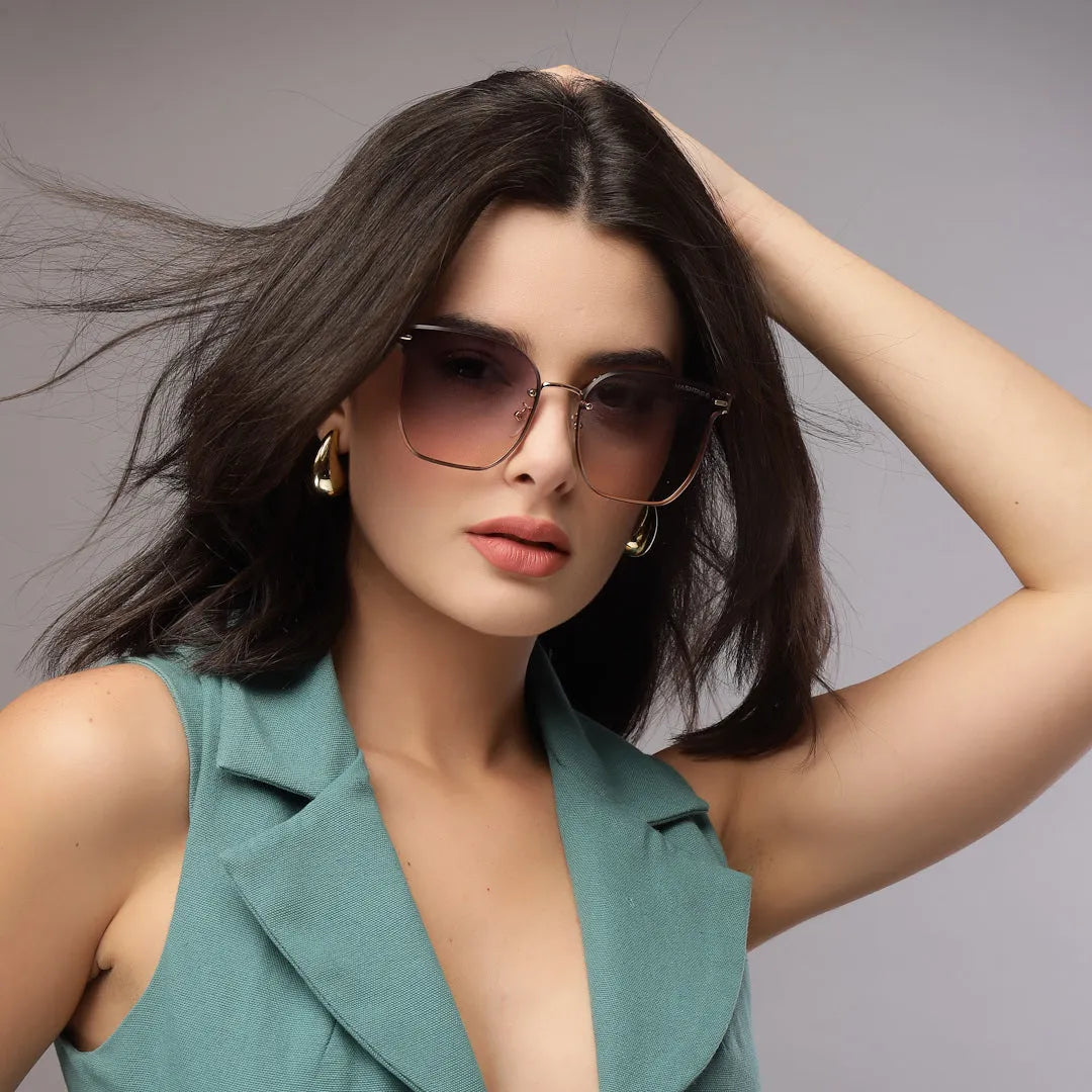 Arionis | Gradient L.Blue & Pink Oversized Full Rim Wayfarer Sunglasses for Women [UV-protected]