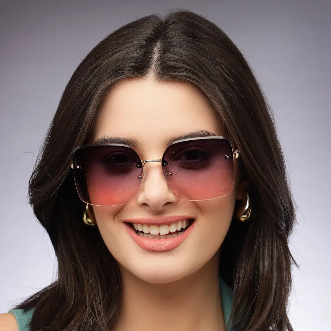 Parion | Gradient Purple & Pink Medium Full Rim Oversized Sunglasses for Women [UV-protected]