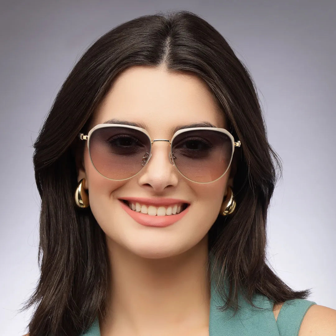 Eclipra | Gradient Purple Large Full Rim Oval Sunglasses for Women [UV-protected]