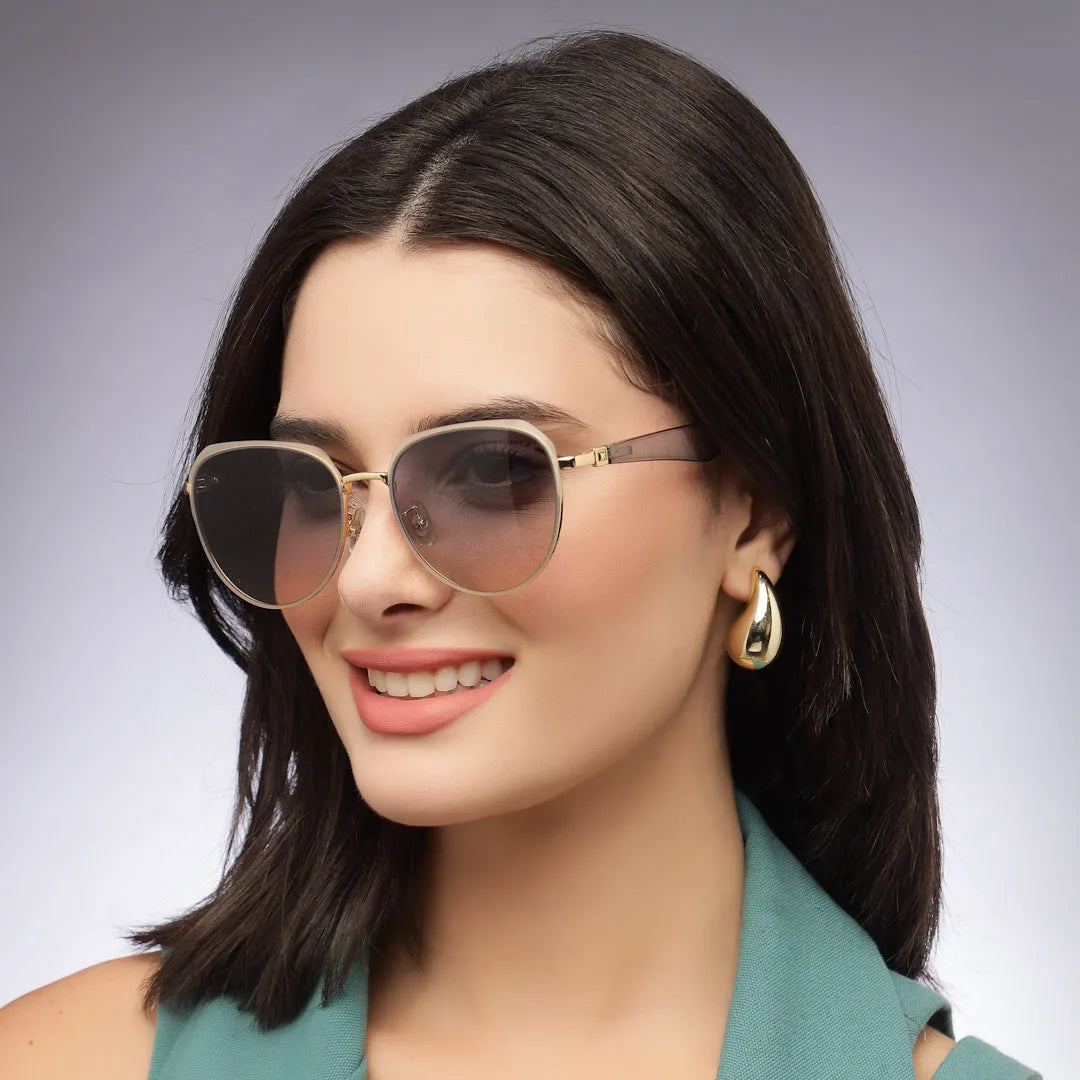 Eclipra | Gradient Purple Large Full Rim Oval Sunglasses for Women [UV-protected]
