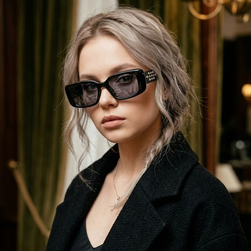 Vynor | Black Medium Full Rim Square Sunglasses for Men & Women [UV-protected] HASHTAG X WHITECHERRY