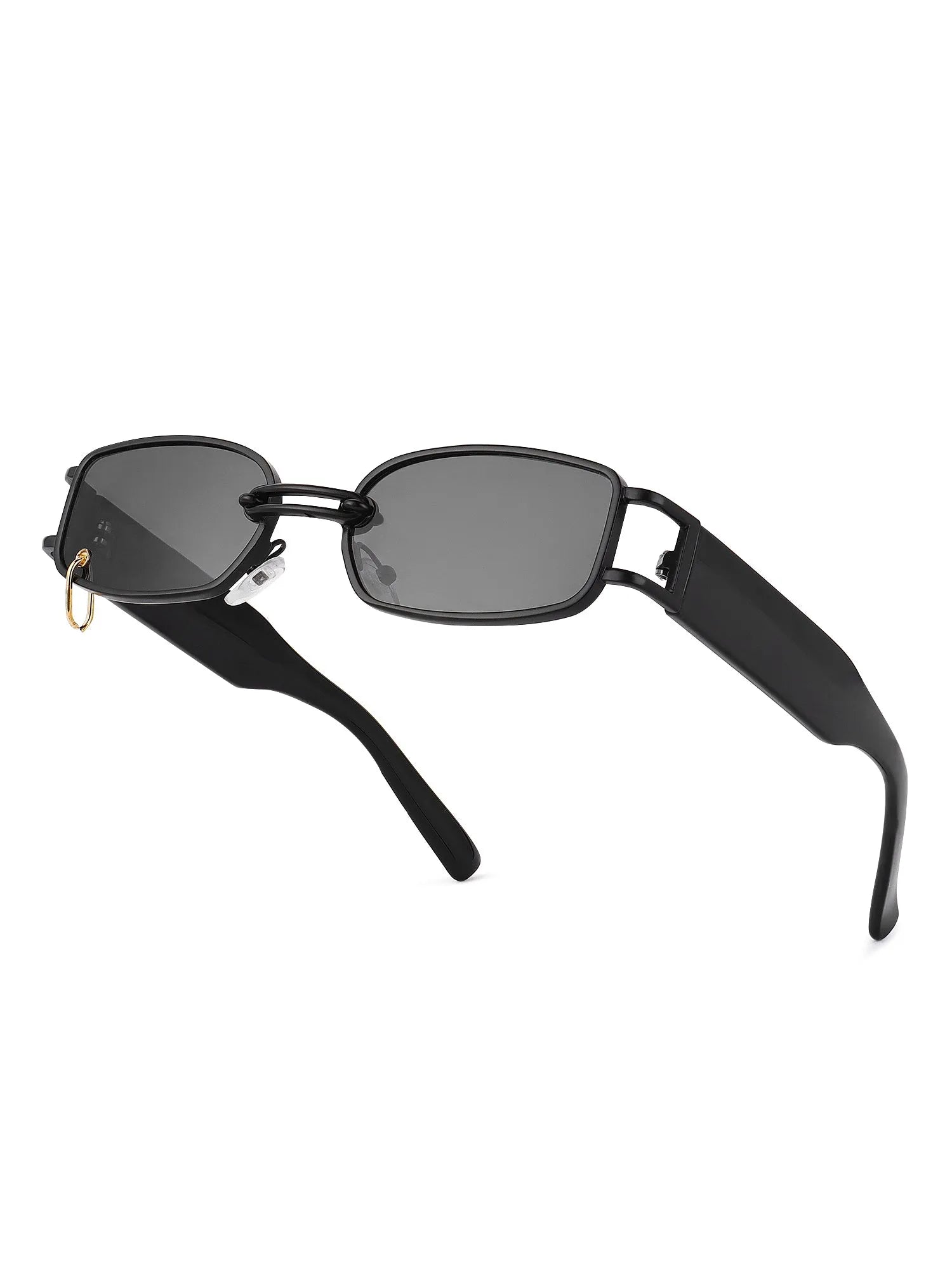 Darion | Black Small Full Rim Rectangle Sunglasses for Women [UV-protected]