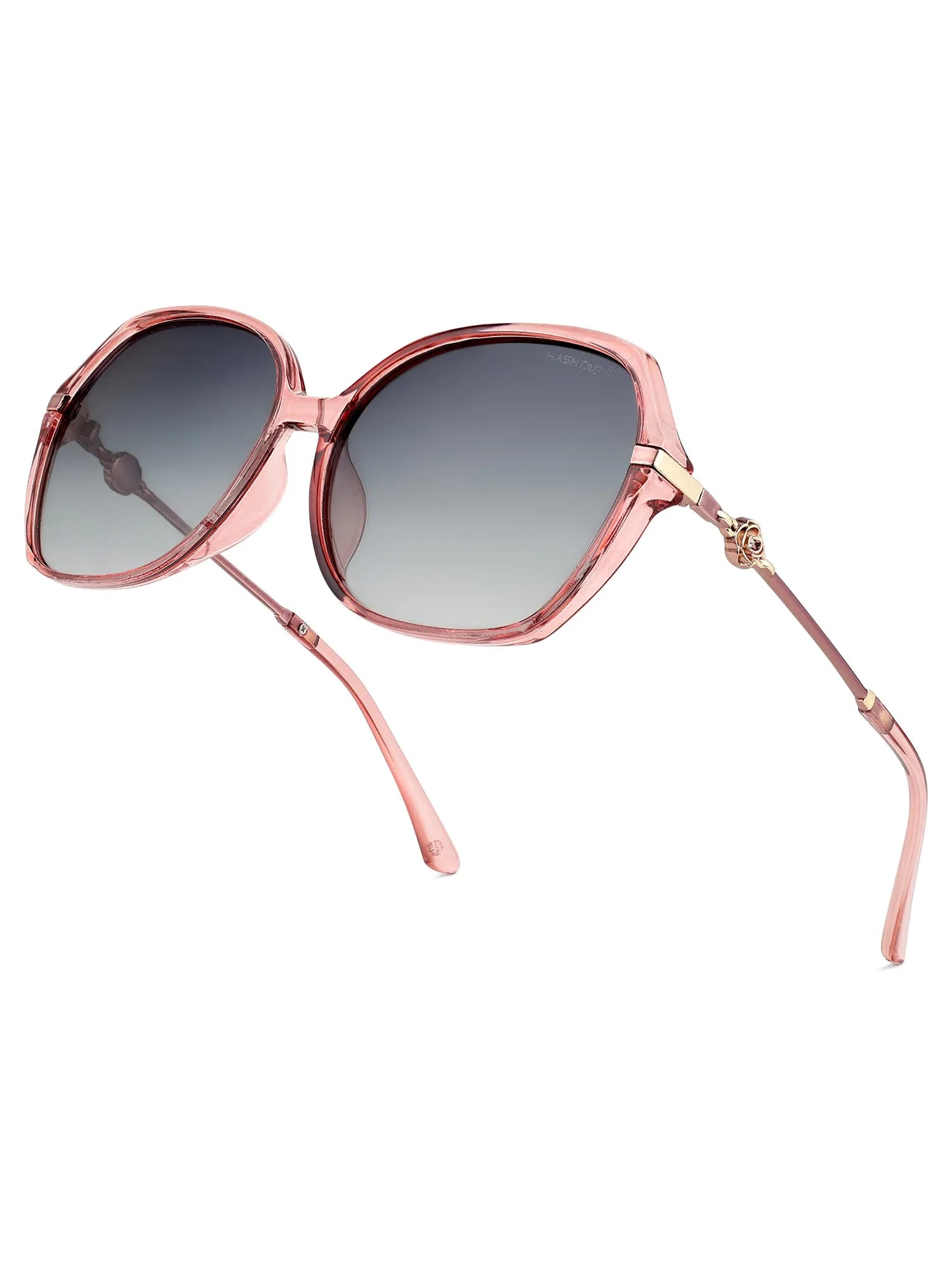 Titanis | Pink Large Full Rim Oval Sunglasses for Women [Polarized]
