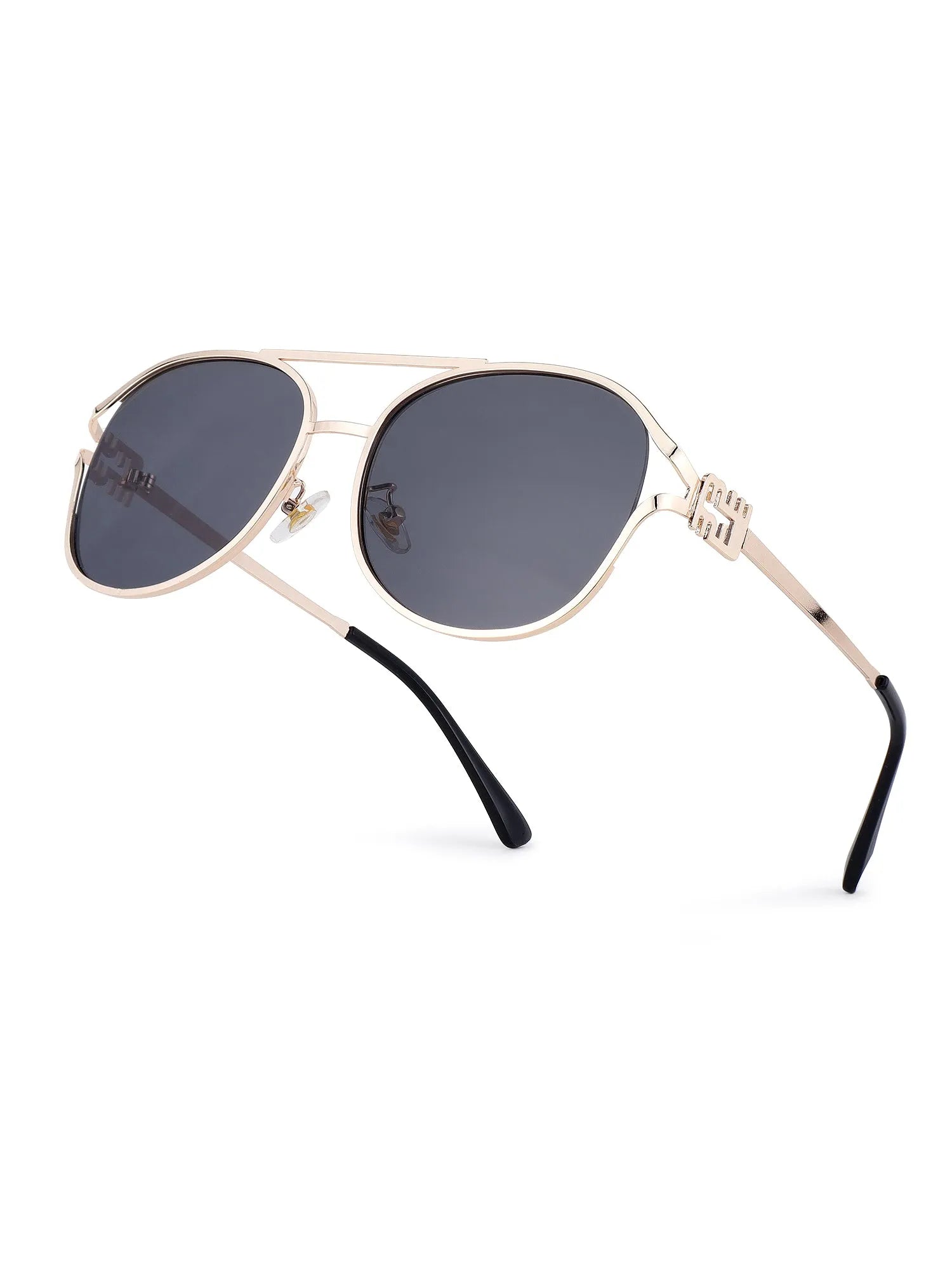 Glacior | Grey Large Full Rim Oval Sunglasses for Women [UV-protected]
