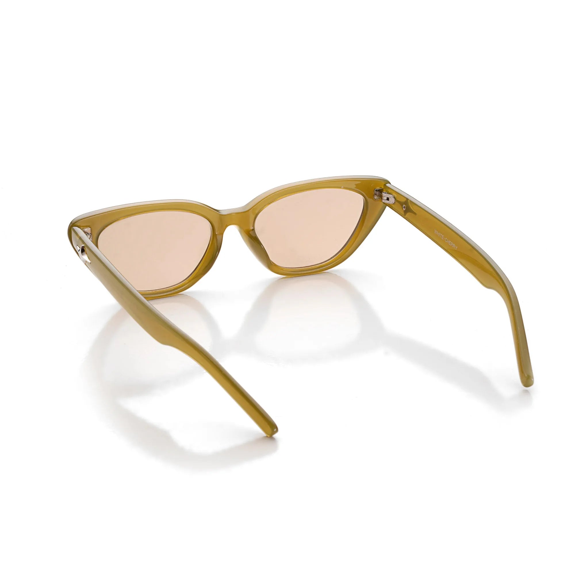 Syra | Transparent-Green Medium Full Rim Cat-Eye Sunglasses for Women [UV-protected] HASHTAG X WHITECHERRY