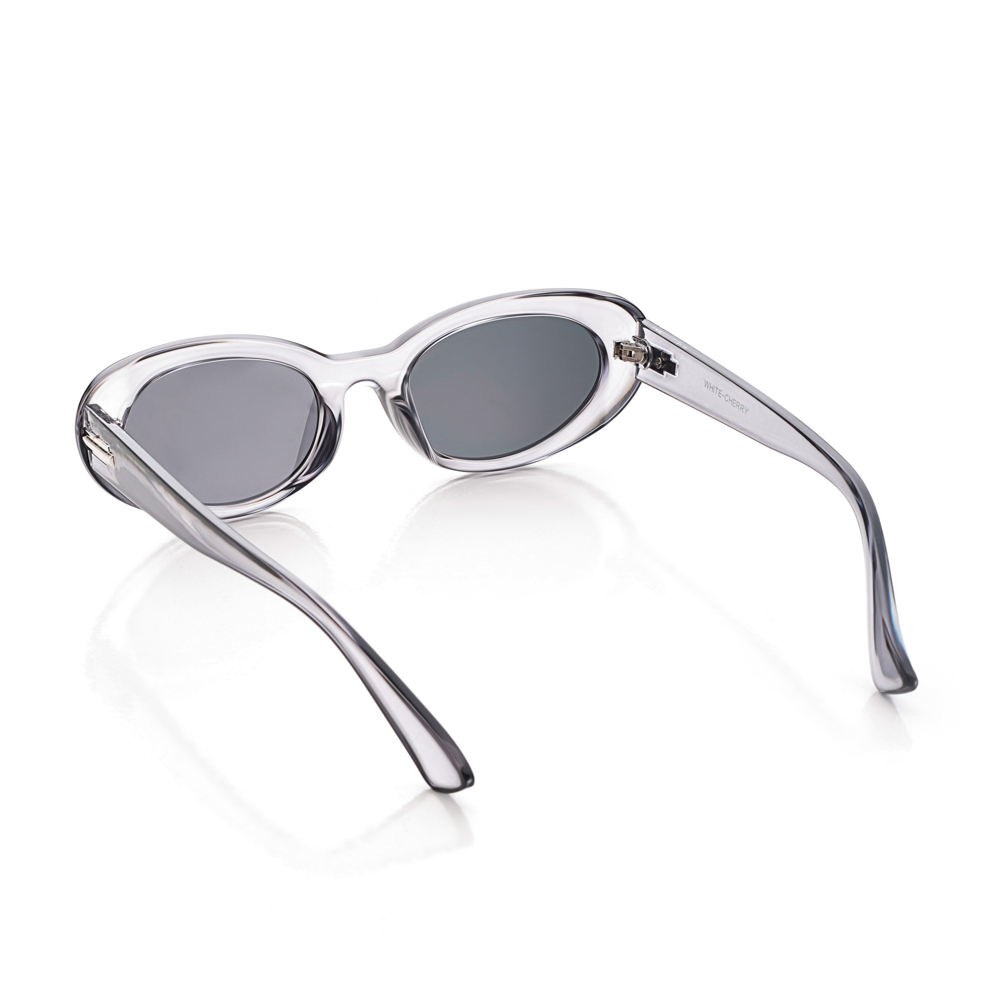 Thunderx | Transparent-Grey Medium Full Rim Oval Sunglasses for Women [UV-protected]