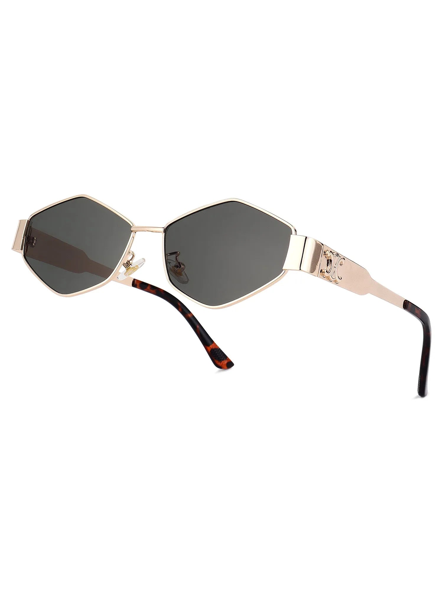 Exarion | Green Large Full Rim Diamond Sunglasses for Women [UV-protected]