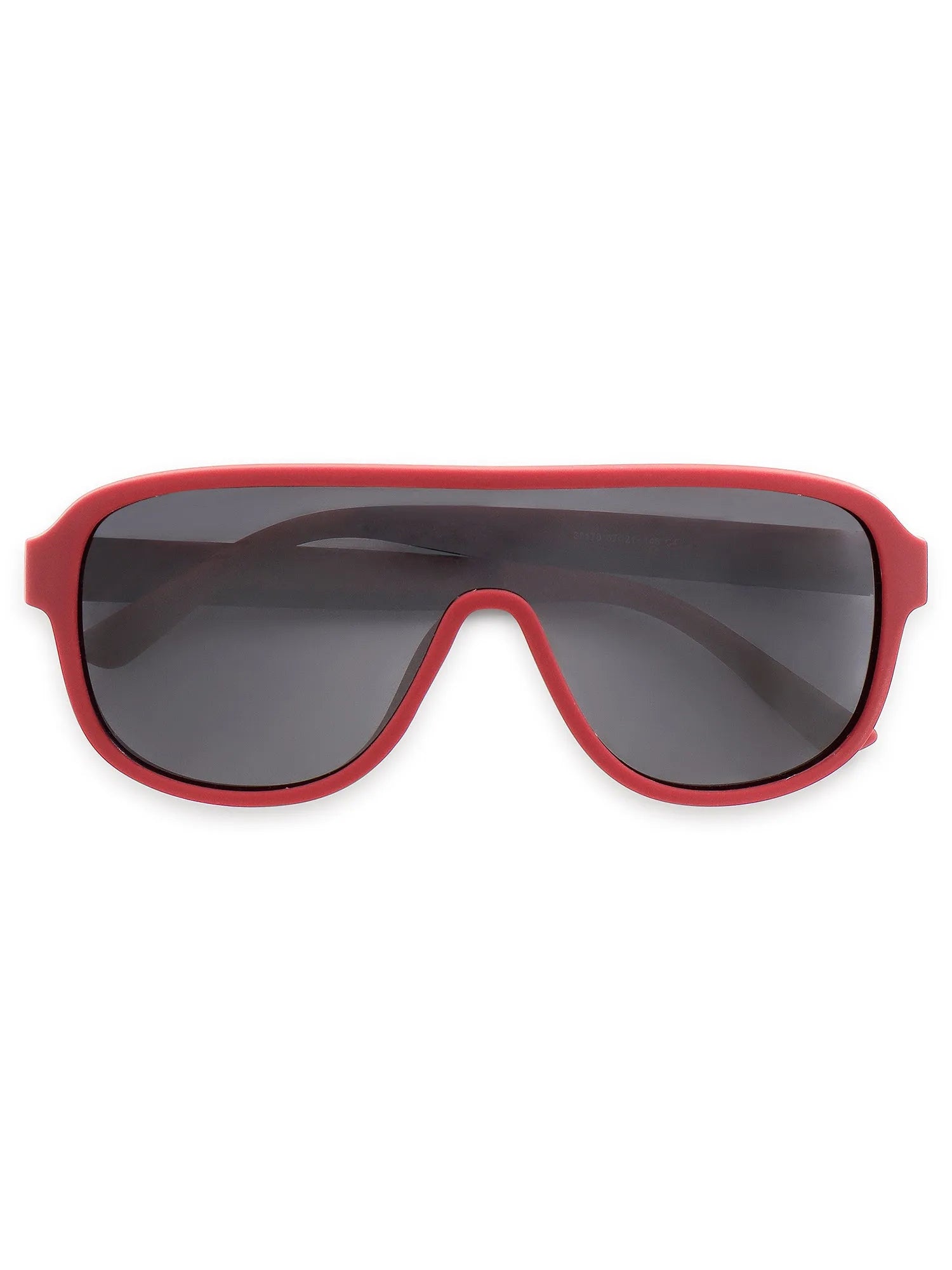 Quasor | Red Extra-Large Full Rim Shield Sports for Men & Women [Polarized]