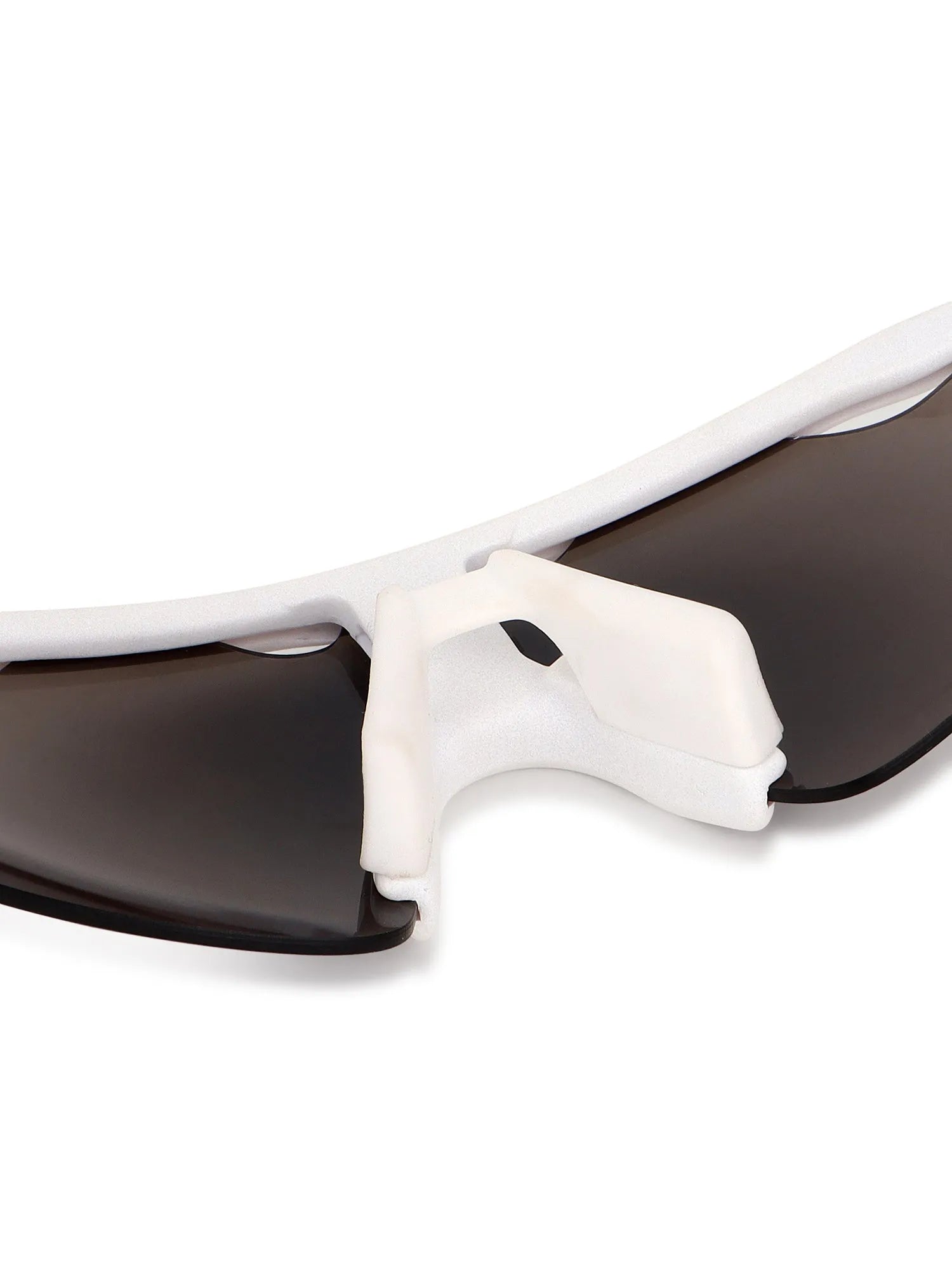 Chronos | White Medium Half Rim Shield Sports for Men & Women [UV-protected]