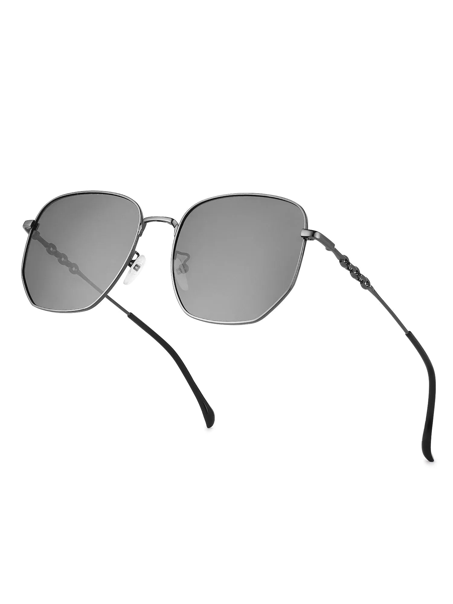 Solarion | Grey Large Full Rim Square Sunglasses for Men & Women [Polarized]