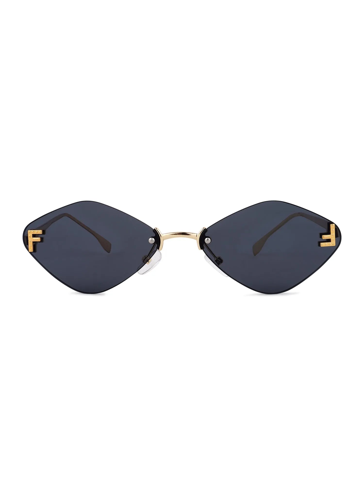 Xelora | Black Small Rim Less Diamond Sunglasses for Women [UV-protected]