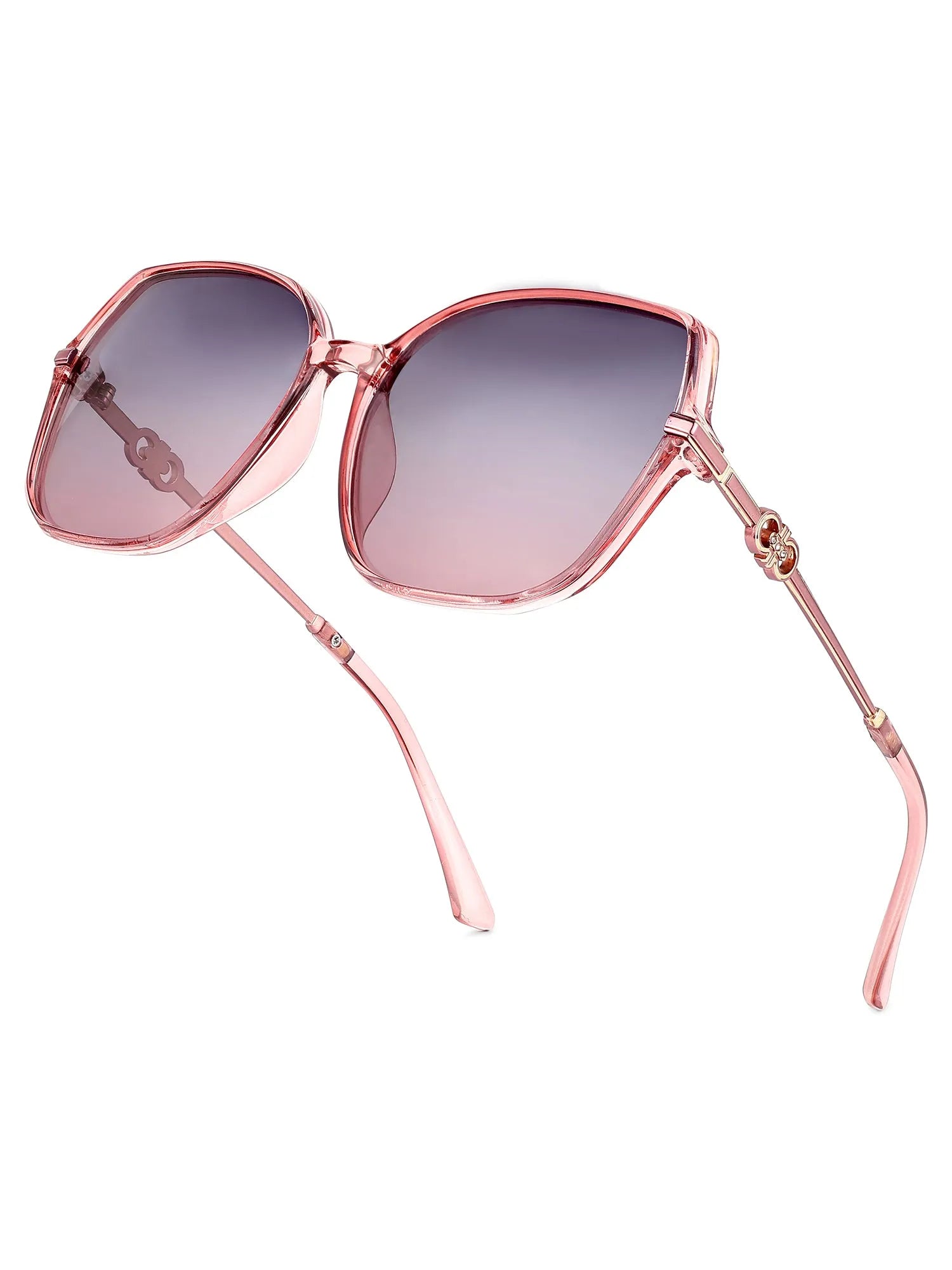 Sireon | Pink Large Full Rim Square Sunglasses for Women [Polarized]