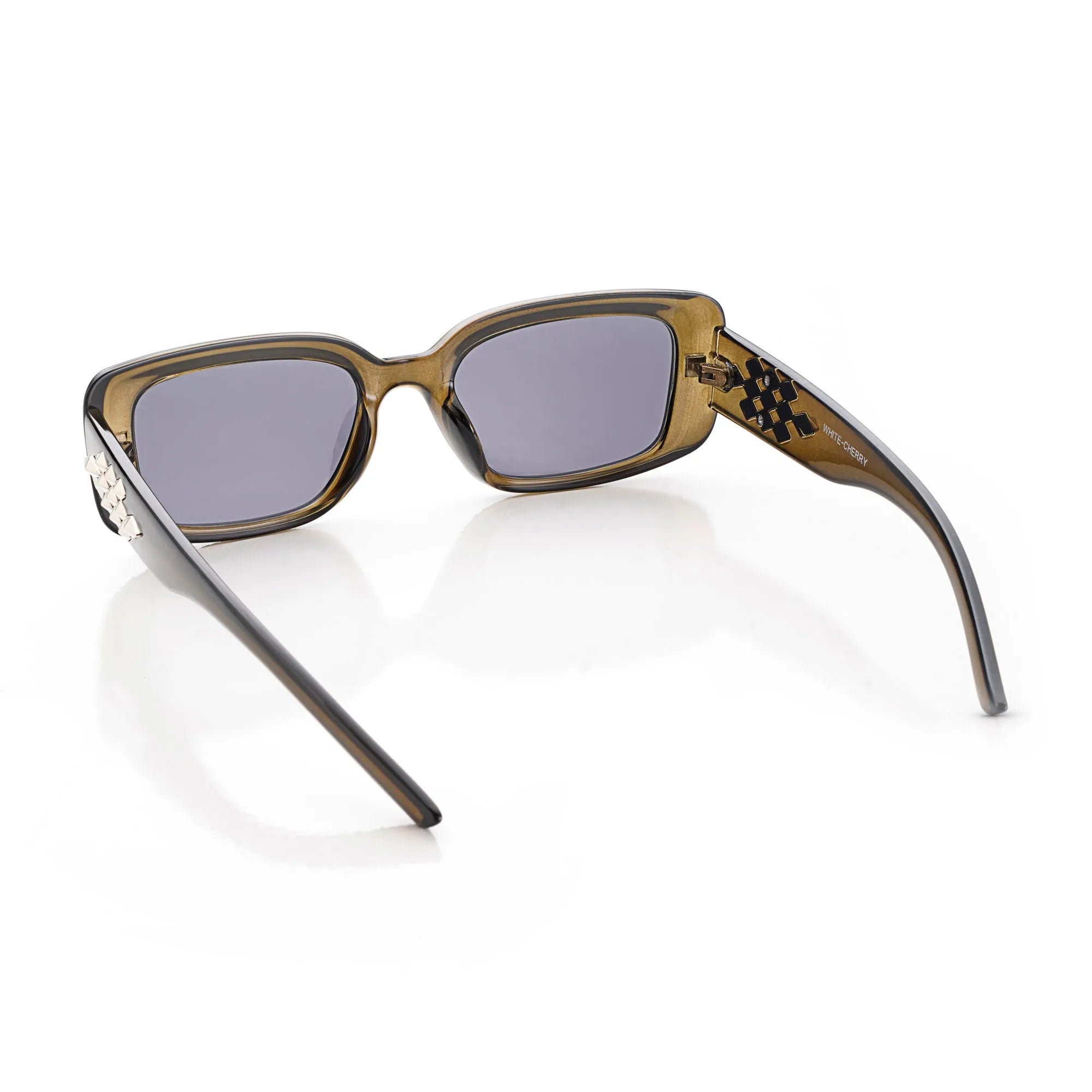 Vynor | Transparent-Green Medium Full Rim Square Sunglasses for Men & Women [UV-protected] HASHTAG X WHITECHERRY