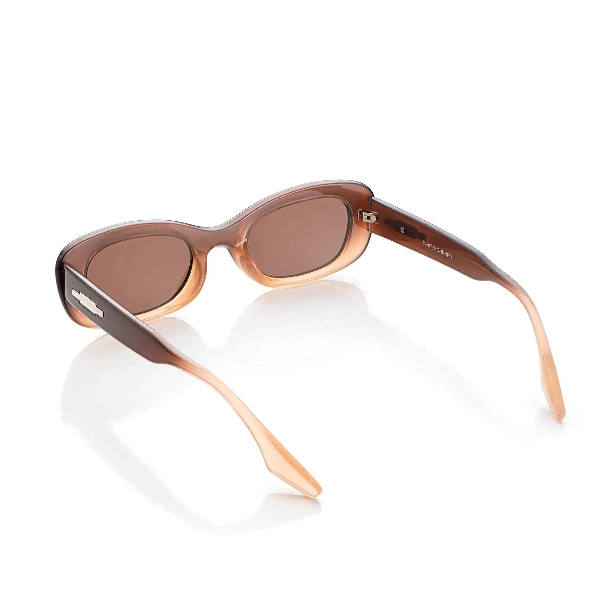Aura | Transparent-Brown-Gradient Medium Full Rim Oval Sunglasses for Men & Women [UV-protected] HASHTAG X WHITECHERRY