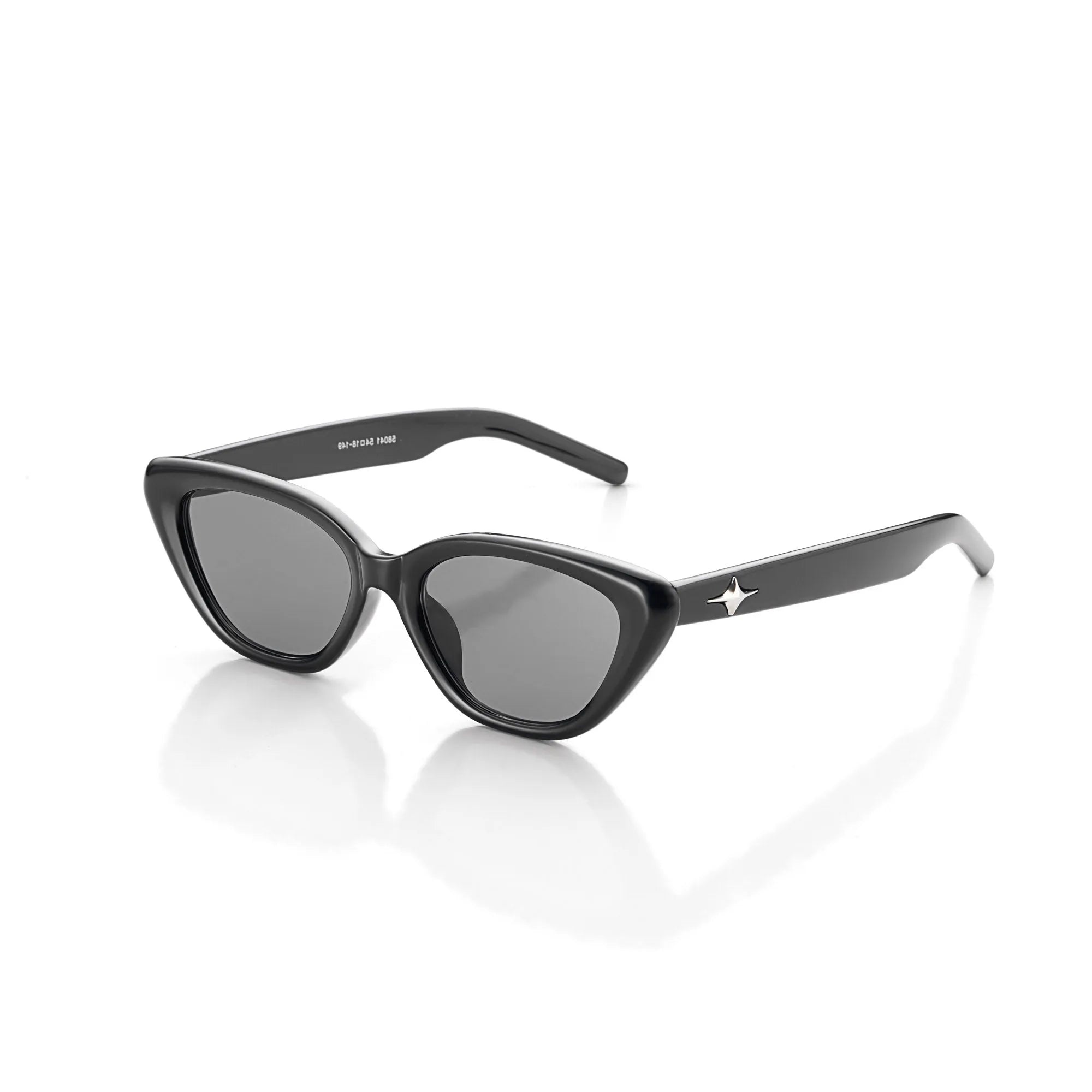 Syra | Black Medium Full Rim Cat-Eye Sunglasses for Women [UV-protected] HASHTAG X WHITECHERRY