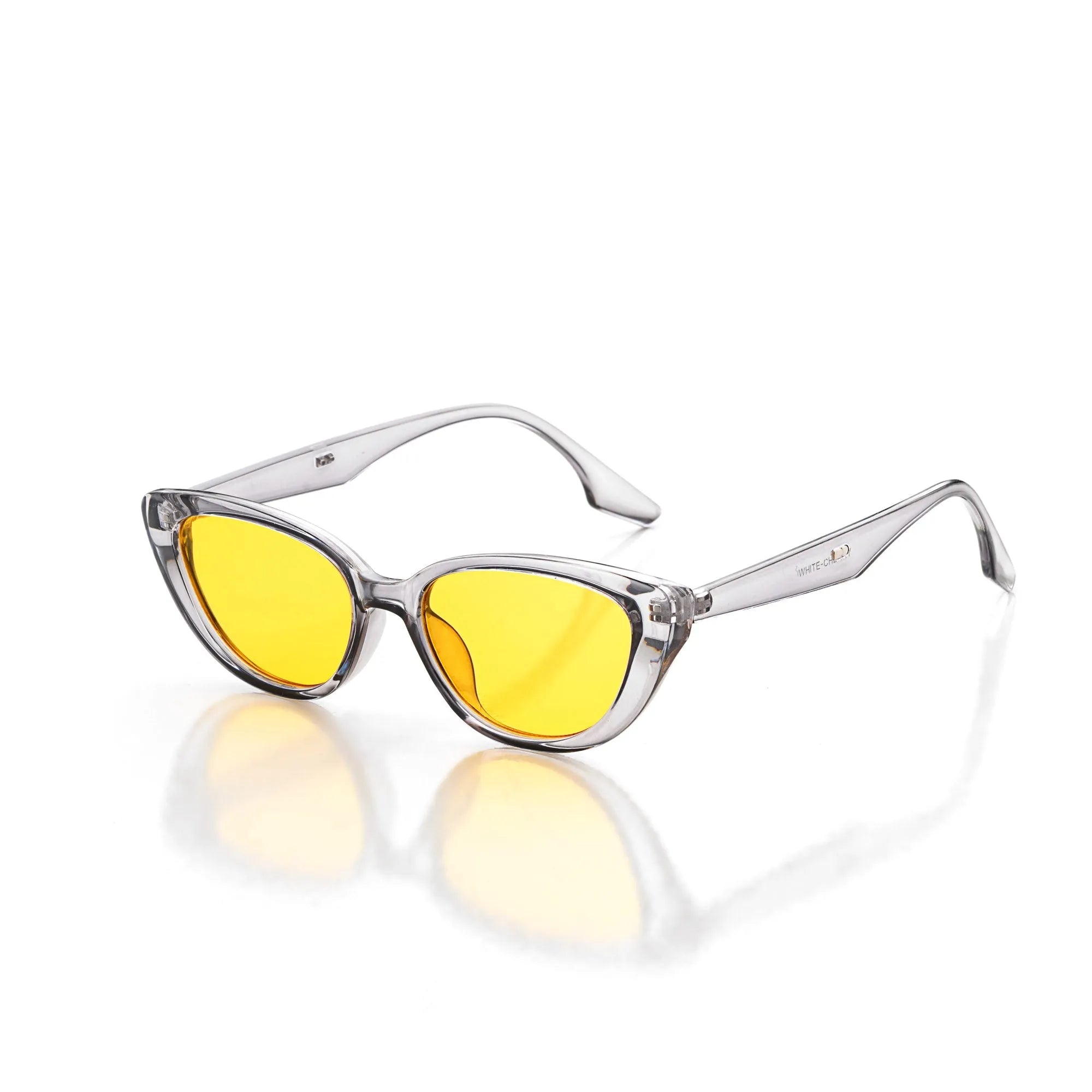 Ultravox | Transparent-Grey Medium Full Rim Cat-Eye Sunglasses for Women [UV-protected] HASHTAG X WHITECHERRY