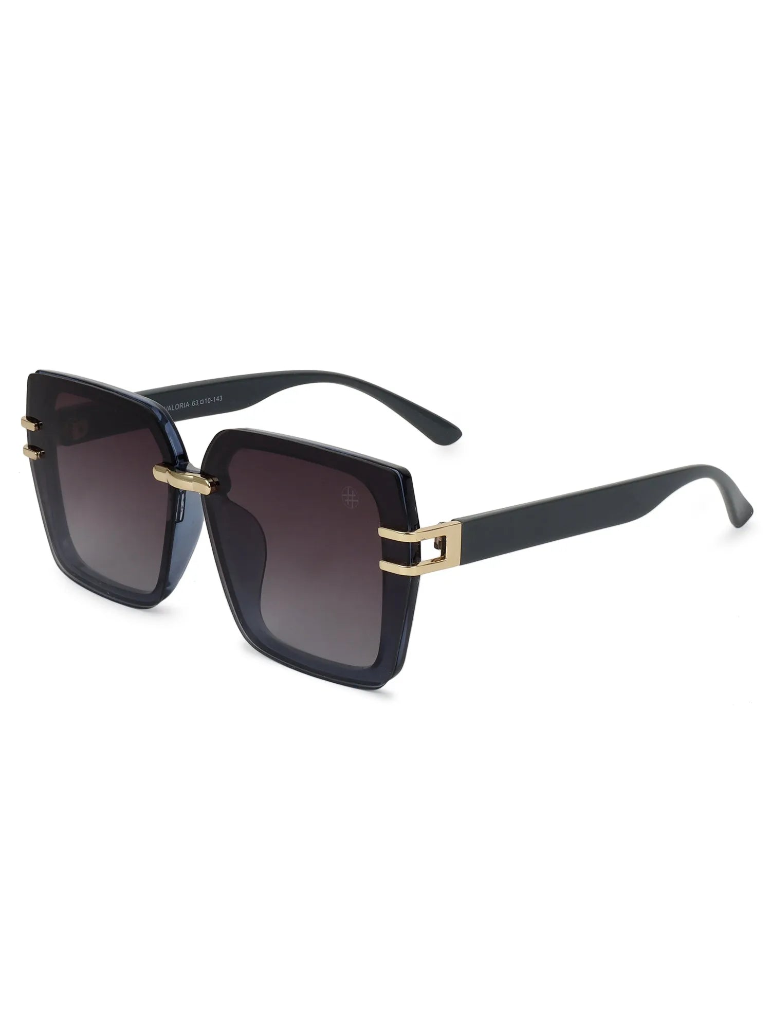 Valoria | Blue Large Full Rim Square Sunglasses for Women [UV-protected]