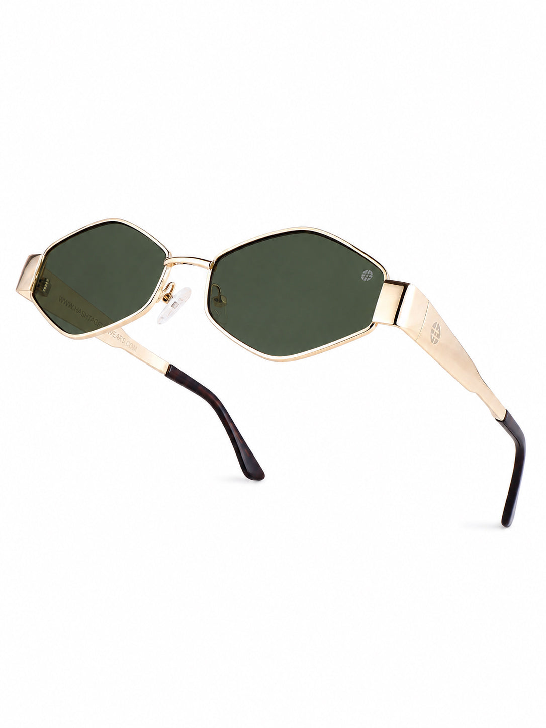 Ecliptor | Green Medium Full Rim Diamond Sunglasses for Women [UV-protected]