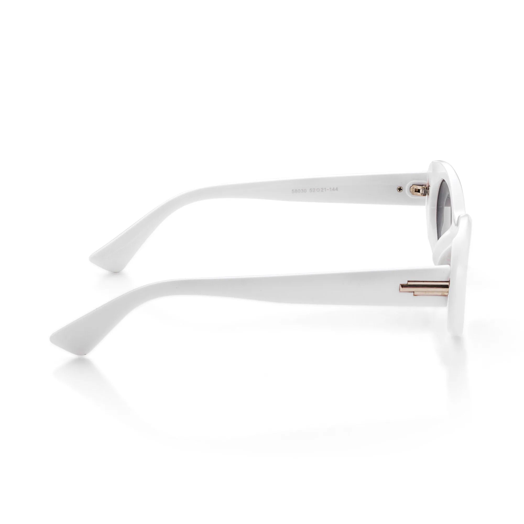 Thunderx | White Medium Full Rim Oval Sunglasses for Women [UV-protected] HASHTAG X WHITECHERRY