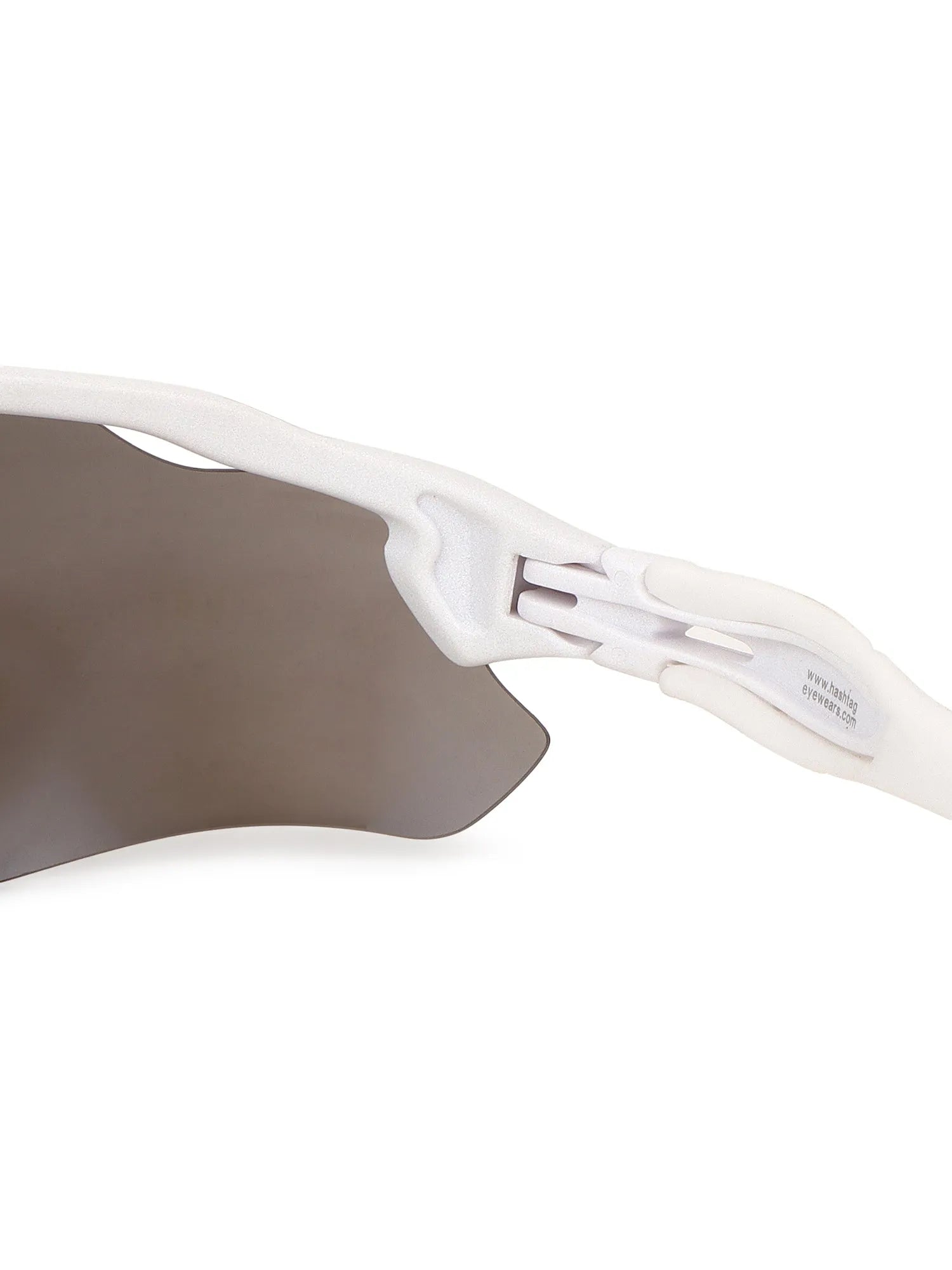 Chronos | White Medium Half Rim Shield Sports for Men & Women [UV-protected]