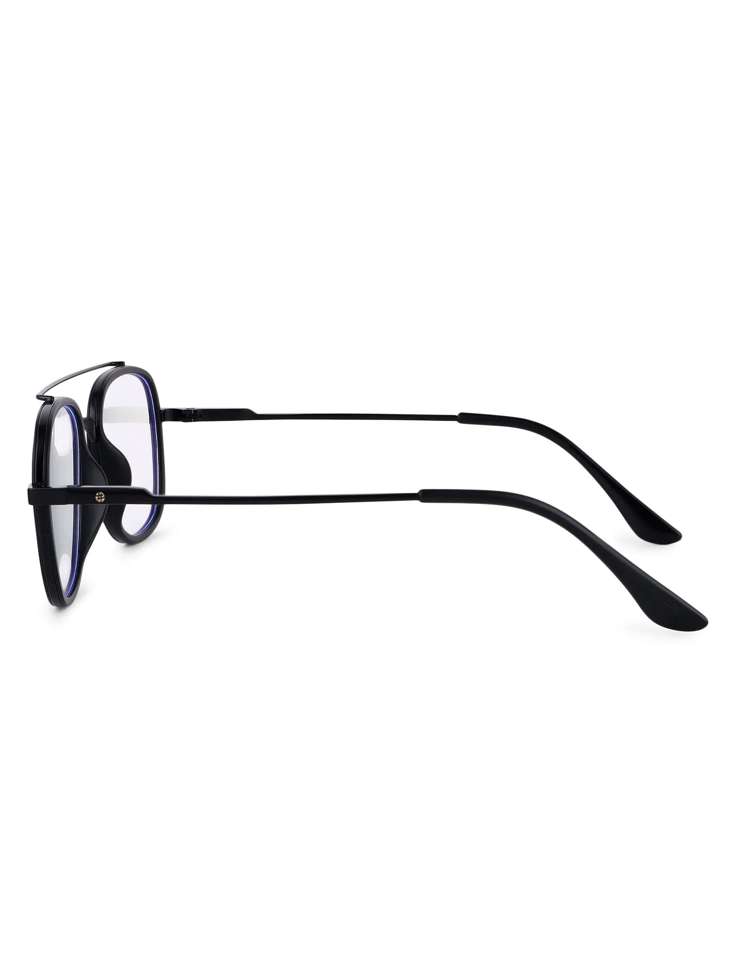 Grexar | Black Medium Full Rim Square Clip-on for Men & Women [UV-protected]