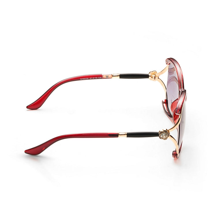 Hashtag Exclusive Oval Sunglasses for Women - NH8039 Red