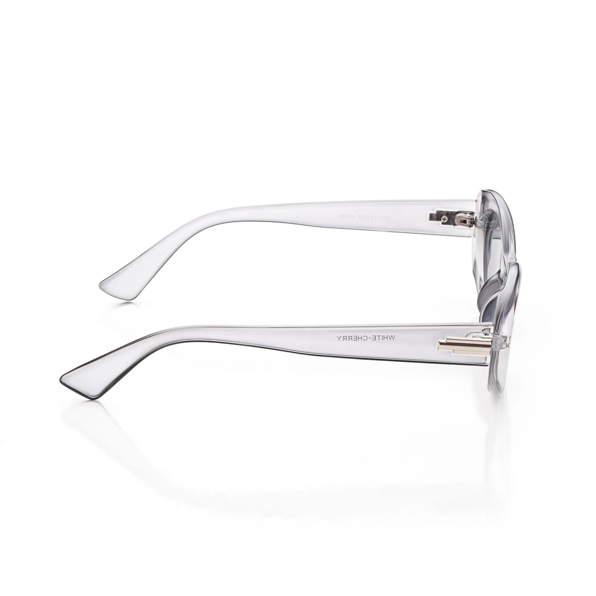 Thunderx | Transparent-Grey Medium Full Rim Oval Sunglasses for Women [UV-protected] HASHTAG X WHITECHERRY