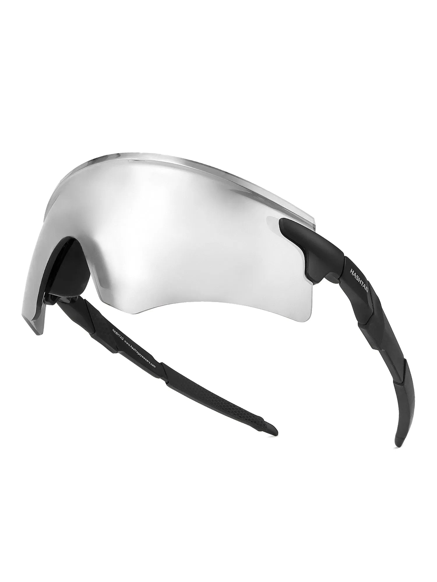 Drakion | Black/Blue Medium Rim Less Shield Sports Glasses for Men & Women [UV-protected]