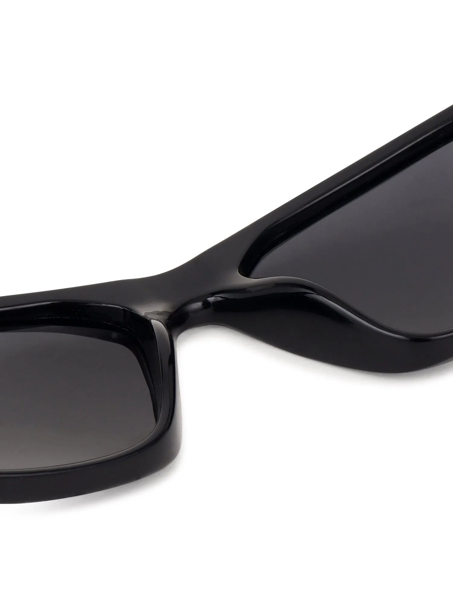 Ionium | Black Large Full Rim Rectangle Sunglasses for Men [Polarized]